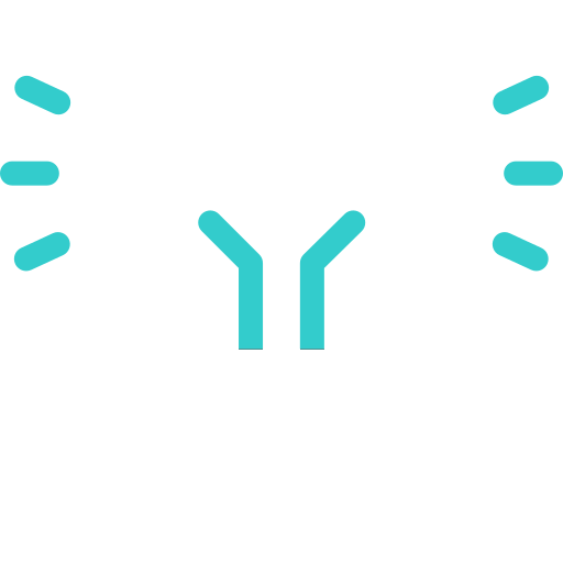 Bright idea light bulb Abstract 'bright idea' light bulb featuring a symmetrical, minimalist shape in turquoise.